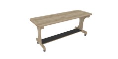 Inzettafel 165 voor J-tafel 225 cm grey craft oak Tangara Groothandel voor de Kinderopvang Kinderdagverblijfinrichting